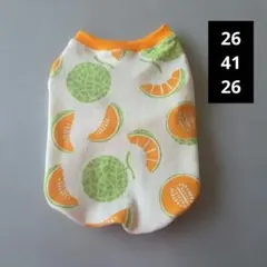 No.3016 　犬服　ハンドメイド　タンクトップ　メロン柄　スムースニットのサムネイル