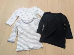 90cm　長袖インナー　肌着　3枚セット　ファイバーヒート