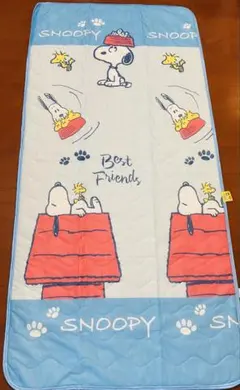 PEANUTS 接触冷感敷きパッド シングル 100x205cm ブルーのサムネイル