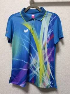 バタフライ 卓球ユニフォーム スカイブルー・O(レディースサイズ)