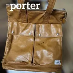 【中古品】　PORTER ポーター　フリースタイル　トートバッグ　ブラウン