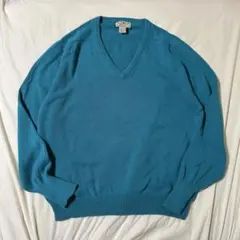 エメラルドLLBEANコットンニット　XL【美品usa製7-80s】ドリフター