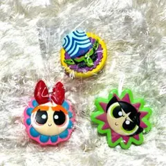 新品未開封 パワーパフガールズ カプセルトイ ライトクリップ 3個セット