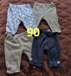 90 女の子　レギンスパンツ 4点セット　春夏