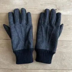 グローバルワーク　ヘリンボーン手袋　メンズ　グレー