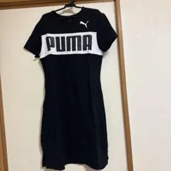 PUMA ブラック 半袖ワンピース L