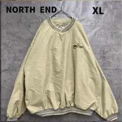 ノースエンド メンズ ナイロンプルオーバー XL カーキ 秋冬【7027】