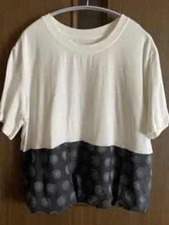 ABITOKYO ドット柄切り替え半袖Tシャツ　カットソーのサムネイル