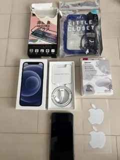 Apple iPhone 12 ブラック 本体 ミニ アイフォーン イヤホン