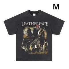 映画『悪魔のいけにえ』レザーフェイス ヴィンテージ加工 Tシャツ Mのサムネイル