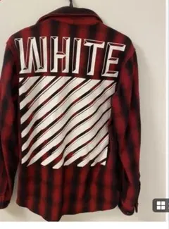OFF-WHITE チェックシャツ 赤黒 Mサイズ