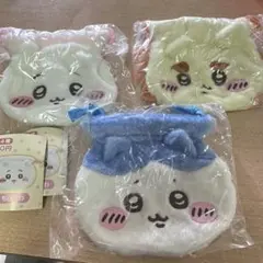 まとめ売り ちいかわ おかお 巾着 ① ハチワレ ちいかわ　シーサー