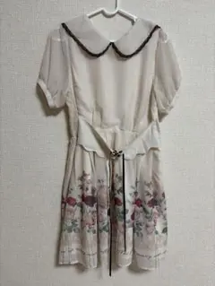 axes femme 花柄 半袖ミニワンピース Mサイズ