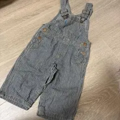 【新品未使用】OshKosh Genuine Kidsヒッコリー オーバーオールのサムネイル