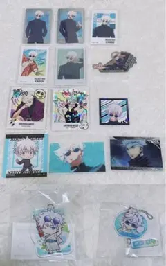 呪術廻戦 五条悟 カード ステッカー キーホルダーまとめ売り