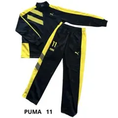 未使用　PUMA11 長袖ジャージ上下セット　サッカー　ブラック140
