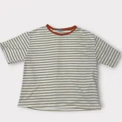 ボーダー　Tシャツ オレンジ襟
