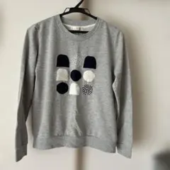 刺繍デザイン グレー トレーナー