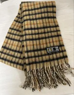 DAKS チェック柄マフラー ウール混紡