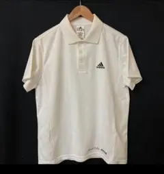 ​【adidas】アディダス 半袖ポロシャツ M ホワイト 　ゴルフウェア