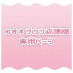 ゆず＊プロフ必読さま専用ページ