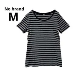 半袖 ボーダー Tシャツ グレー×ブラック Mサイズ 定番