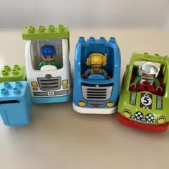 LEGOデュプロ　ゴミ収集車・トラック・レーシングカー　＋　フィグ