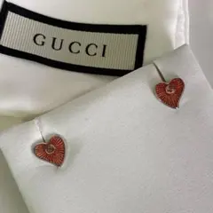 新品 GUCCI バレンティノ ハート ピアス グリッター シルバー