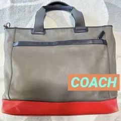 COACH メンズビジネスバッグ　グレー