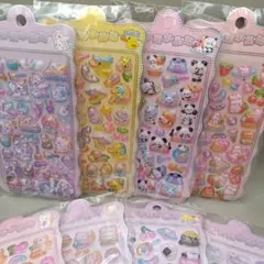 ぷくぷく3D立体シール ゆめかわ シマエナガ パンダ ぷっくり 8枚セット デコ