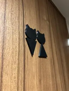 猫ピクトグラムのトイレサイン 壁掛け用