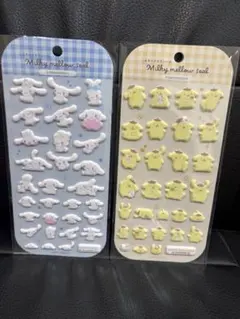 シナモロール＆ポムポムプリン　ミルキーメロウシール♡