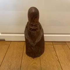 福禄寿　一刀彫　岳峰作　彫刻　昭和　当時物 福禄寿② 一刀彫 彫刻 工芸品 昭和当時物