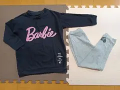 UNIQLO　Barbie パジャマセット ブラック　 グレー　110センチ
