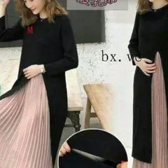 Ag授乳服 マタニティワンピース ドッキング 産前産後 妊婦服 &;;