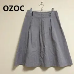 【OZOC】オゾック　フレアスカート　膝丈　36　ミニスカート　薄手