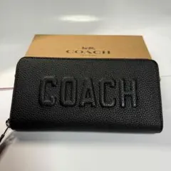 COACH コーチ 長財布 ブラック レザー CW715