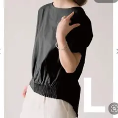 Aqua Garage 半袖Tシャツ ブラック バックリボンのサムネイル