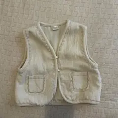 ベビー服　子供服　90cm 95cm ベスト　刺繍　花柄