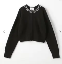 ADER bijoux パール装飾ニットセーター