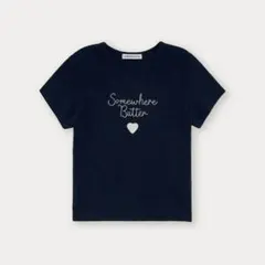somewhere butter ロゴTシャツ　ネイビー　紺