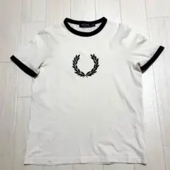 FRED PERRY リンガーTシャツ ホワイト ブラックのサムネイル