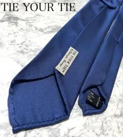 極美品】TIE YOUR TIE セッテピエゲ ネイビー ソリッド 50oz - メルカリ