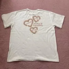 後ろハートチュール付きTシャツ