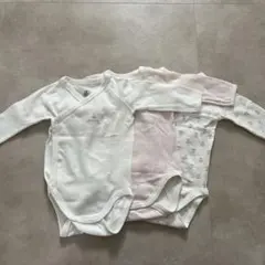 プチバトー　長袖ロンパース　3m/60cm 3枚セット