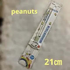新品　未開封　peanuts デザインが映える　アクリル製　クリアなお箸　21㎝のサムネイル