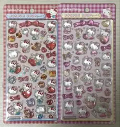 正規品　サンリオ第二弾　ボンボンドロップシール　キティ2種セット ボンドロ