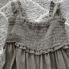 cocaシャーリングオールインワン　チェック