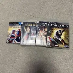 PS3 4本 スパイダーマン アイアンマン キャプテンアメリカ　海外版　希少