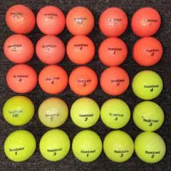 【TOURSTAGE】シリーズ色々ロストボールカラーボール　オレンジ色黄色25球